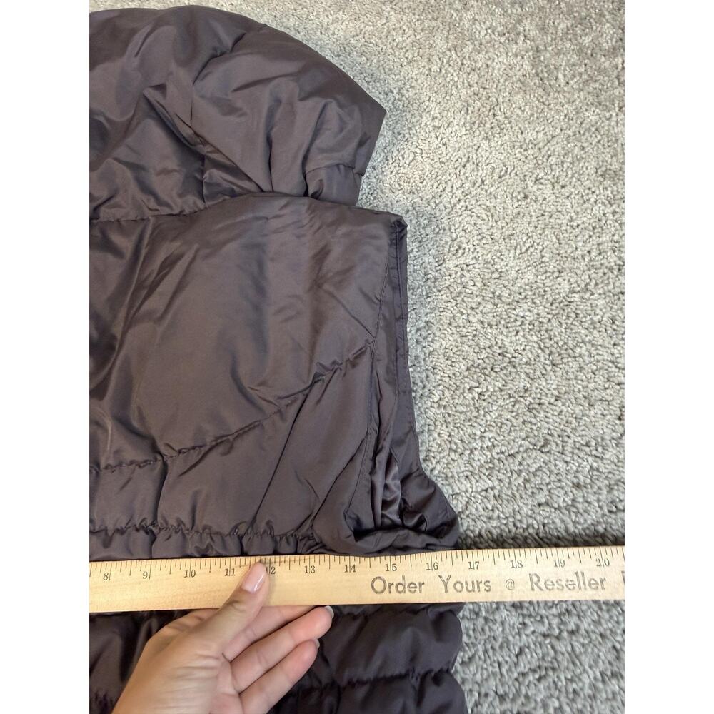 MICHAEL Michael Kors Vest Womens L Brown Puffer Hooded Insulated Zip Down - Picture 9 of 11